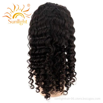 Sunlight mink brazilian vendor jewish wig virgin indian human hair wigs processed virgin hair deep wave trendy human hair wigs